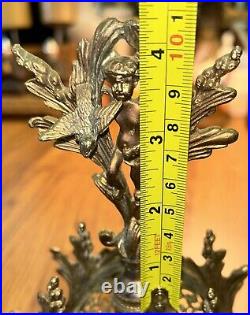 VTG ORMOLU FILIGREE withCHERUB DOVE HOLLYWOOD REGENCY (24k Plated) PERFUME BOTTLE