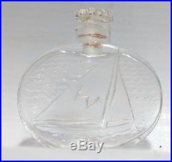 VTG Rene Lalique Perfume Bottle En Croisiere Worth Perfume Circa 1935 Antique