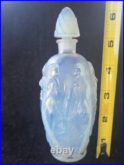 VTG Sabino Gaite Opalescent Art Glass Perfume Bottle Nude Nymphs France Art Deco VTG Sabino Gaite Opalescent Art Glass Perfume Bottle Nude Nymphs France Art Deco