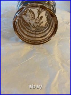 VTG Silver Overlay handblown Italian Nasco Cologne Bottle withCork Lid Art DECO