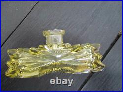VTG WOLFLE CzechYELLOW & CLEAR and polished perfume bottle