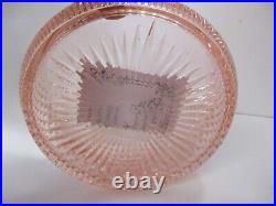 VTG Westmoreland English Hobnail Pink Glass Vanity Puff Box, Two Perfume Bottles