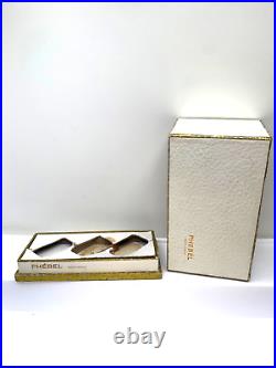 VTG perfume bottle set withbox. Phebel's EnFrance, BelHommage, Foret Captee. 1940s