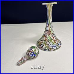Very Fine Vintage Millefiori Tall Perfume Bottle