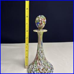 Very Fine Vintage Millefiori Tall Perfume Bottle