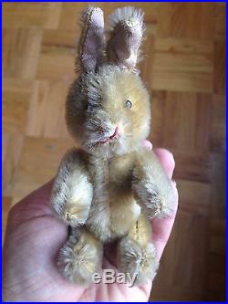 Very Rare Miniature 6 Vintage Schuco Mohair Perfume Bottle Bunny Rabbit No Res