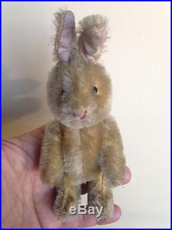 Very Rare Miniature 6 Vintage Schuco Mohair Perfume Bottle Bunny Rabbit No Res