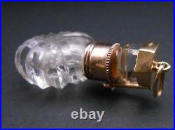Victorian Antique 14K Crystal / Glass Perfume Bottle Pendant
