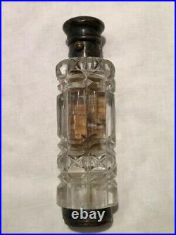 Vinaigrette Perfume Bottle Double Ended Clear Glass Greyhound, Expedite Mark VTG