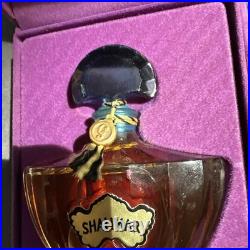 Vint Guerlain Shalimar Extrait 1/2 Oz Fan Bottle velvet Box c1950s Paris sealed