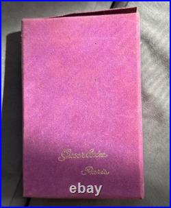 Vint Guerlain Shalimar Extrait 1/2 Oz Fan Bottle velvet Box c1950s Paris sealed Vint Guerlain Shalimar Extrait 1/2 Oz Fan Bottle velvet Box c1950s Paris sealed