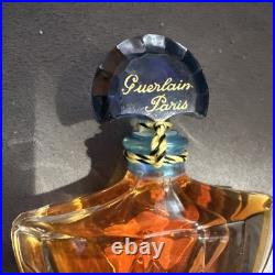 Vint Guerlain Shalimar Extrait 1/2 Oz Fan Bottle velvet Box c1950s Paris sealed