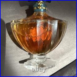 Vint Guerlain Shalimar Extrait 1/2 Oz Fan Bottle velvet Box c1950s Paris sealed Vint Guerlain Shalimar Extrait 1/2 Oz Fan Bottle velvet Box c1950s Paris sealed