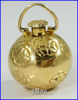 Vintage 14K Gold PERFUME Bottle VESSEL BALL Charm 16grams