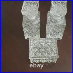 Vintage 1900's S. S. Pierce perfume bottles with stoppers and Trinket box