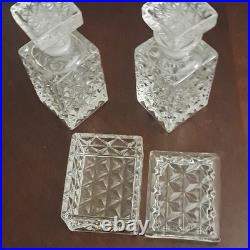 Vintage 1900's S. S. Pierce perfume bottles with stoppers and Trinket box