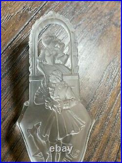 Vintage 1920s Art Deco Figural Czech Crystal Perfume Bottle STOPPER / DOBBER