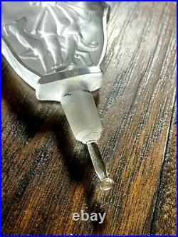 Vintage 1920s Art Deco Figural Czech Crystal Perfume Bottle STOPPER / DOBBER