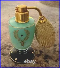 Vintage 1926 DeVilbiss Imperial Jade Glass Perfume Atomizer Art Deco Intact Rare