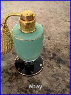 Vintage 1926 DeVilbiss Imperial Jade Glass Perfume Atomizer Art Deco Intact Rare