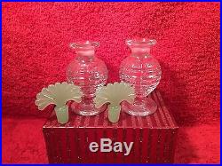 Vintage 1930's Pair of Perfume Bottles w Ground Stoppers, gl115