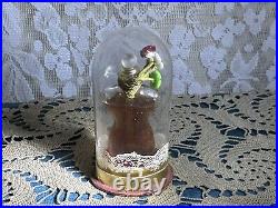 Vintage 1930's Schiaparelli Domed Glass Floral Figural Perfume Bottle with Wand