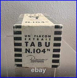 Vintage 1930's Tabu by Dana No. 104N Perfume Bottle with Outer & Inner Box Paris