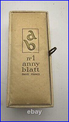 Vintage 1940 Anny Blatt No. 1 PERFUME BOTTLE Original Hinged Box Paris France