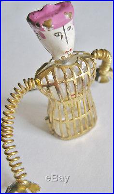 Vintage 1940 Elsa Schiaparelli Shocking Scamp Perfume Pin Fencing Brooch +bottle