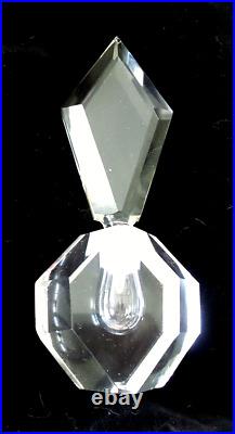 Vintage 1940 Hollywood Regency Faceted Crystal Perfume Bottle