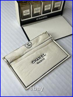 Vintage 1940's Boxed Set of 4 Coffret Chanel Mini Perfume Bottles No. 5 22 Seal