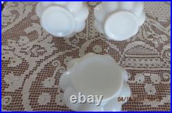 Vintage 1940's Fenton Silver Crest Melon Perfume Bottles & Powder w. Stoppers
