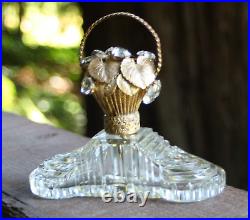 Vintage 1940's'Irice' Perfume Bottle-Rhinestone Bouquet, US Made, 6 Long