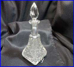 Vintage 1940's Tall Lead Crystal Perfume Bottle