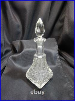 Vintage 1940's Tall Lead Crystal Perfume Bottle