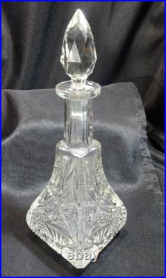 Vintage 1940's Tall Lead Crystal Perfume Bottle