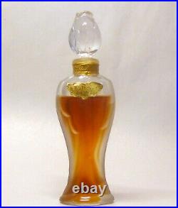 Vintage 1950's Shalimar Guerlain Flacon Amphora w Glass Rosebud Perfume Bottle