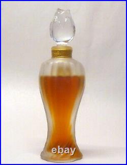 Vintage 1950's Shalimar Guerlain Flacon Amphora w Glass Rosebud Perfume Bottle