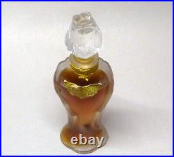 Vintage 1950's Shalimar Guerlain Flacon Amphora w Glass Rosebud Perfume Bottle