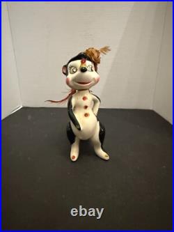 Vintage 1950s Kreiss Ceramic Skunk Perfume Bottle Rhinestone Embellishments Vintage 1950s Kreiss Ceramic Skunk Perfume Bottle Rhinestone Embellishments