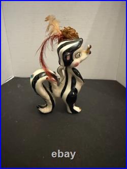 Vintage 1950s Kreiss Ceramic Skunk Perfume Bottle Rhinestone Embellishments Vintage 1950s Kreiss Ceramic Skunk Perfume Bottle Rhinestone Embellishments