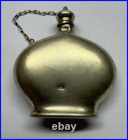 Vintage 1950s USSR Silver 875 Perfume Bottle Gilded Soviet Antique 17.9 g Russia