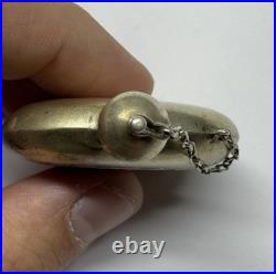 Vintage 1950s USSR Silver 875 Perfume Bottle Gilded Soviet Antique 17.9 g Russia