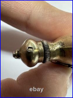 Vintage 1950s USSR Silver 875 Perfume Bottle Gilded Soviet Antique 17.9 g Russia