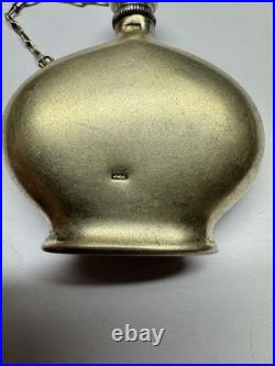 Vintage 1950s USSR Silver 875 Perfume Bottle Gilded Soviet Antique 17.9 g Russia