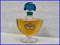 Vintage 1960's-70's Shalimar Extrait Full Bottle, 1 oz Blue Glass Stopper