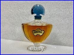 Vintage 1960's-70's Shalimar Extrait Full Bottle, 1 oz Blue Glass Stopper