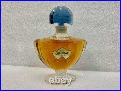 Vintage 1960's-70's Shalimar Extrait Full Bottle, 1 oz Blue Glass Stopper