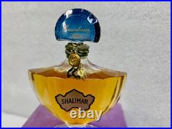 Vintage 1960's Sealed Shalimar Extrait 1oz with Velvet Box Blue Glass Stopper