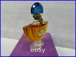 Vintage 1960's Sealed Shalimar Extrait 1oz with Velvet Box Blue Glass Stopper